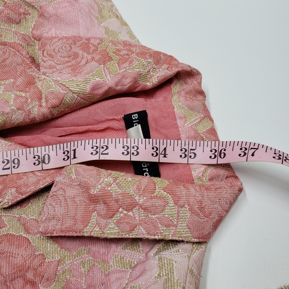 Bianca Nygard Elegant Pink Floral Coat Brocade Style Size 10 Spring Flowers - Picture 13 of 16